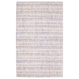 5' X 8' Ivory Blue And Yellow Striped Hand Tufted Area Rug