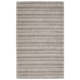 5' X 8' Gray And Ivory Striped Hand Tufted Area Rug