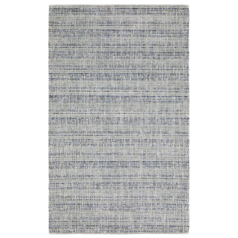 5' X 8' Gray And Blue Striped Hand Tufted Area Rug