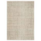 3' X 5' Beige And Brown Geometric Area Rug With Fringe