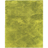 3' X 5' Green Shag Hand Tufted Area Rug