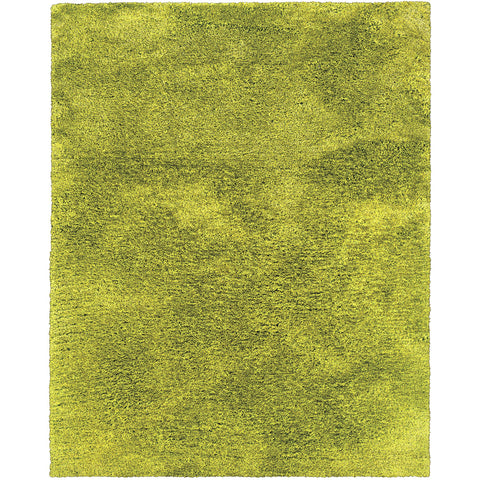 3' X 5' Green Shag Hand Tufted Area Rug