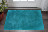 3' X 5' Teal Shag Hand Tufted Area Rug