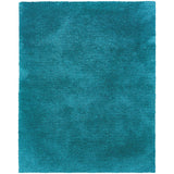 3' X 5' Teal Shag Hand Tufted Area Rug