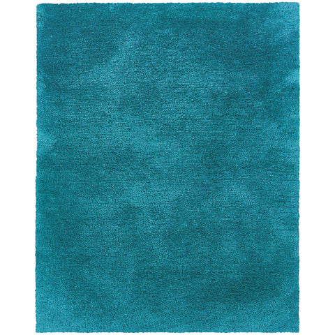 3' X 5' Teal Shag Hand Tufted Area Rug