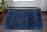 3' X 5' Blue Shag Hand Tufted Area Rug