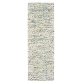8' Ivory And Stone Hand Tufted Runner Rug