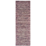 8' Purple And Pink Hand Tufted Runner Rug