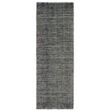 8' Charcoal And Black Hand Tufted Runner Rug