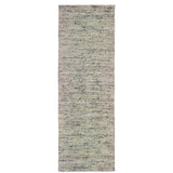 8' Stone And Gray Hand Tufted Runner Rug