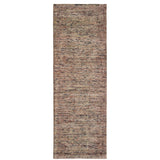8' Taupe And Pink Hand Tufted Runner Rug