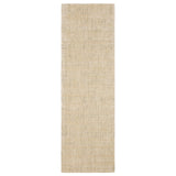8' Beige And Ivory Striped Hand Tufted Runner Rug