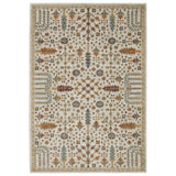 3' X 5' Ivory And Gold Oriental Area Rug