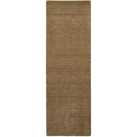 8' Tan Wool Hand Tufted Runner Rug