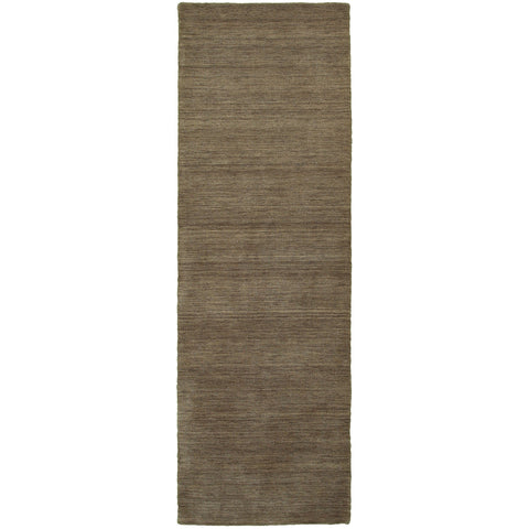 8' Gray Wool Hand Tufted Runner Rug