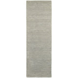 8' Gray Wool Hand Tufted Runner Rug