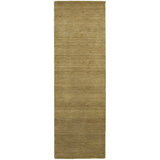 8' Gold Wool Hand Tufted Runner Rug