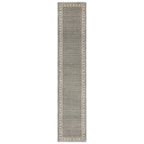 12' Blue And Ivory Oriental Runner Rug