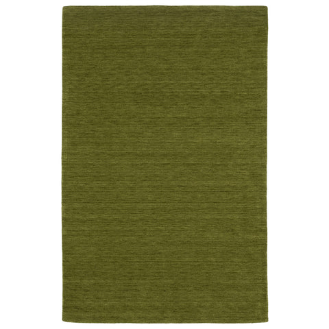 5' X 8' Green Wool Hand Tufted Area Rug
