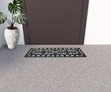 9" X 30" Black Rubber Outdoor Door Mat