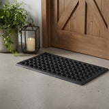 10" X 30" Black Rubber Outdoor Door Mat