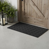 9" X 30" Black Rubber Outdoor Door Mat