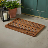 16" X 24" Brown Coir Zig Zag Outdoor Door Mat