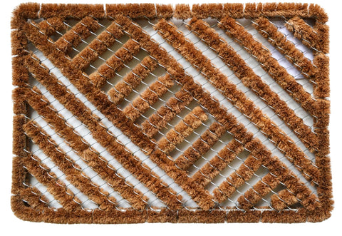 8' X 10' Brown And Taupe Quatrefoil Washable Indoor Outdoor Area Rug