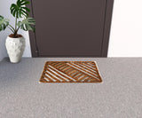 16" X 24" Brown Coir Geometric Outdoor Door Mat