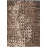 3' X 5' Chocolate Ikat Washable Indoor Outdoor Area Rug