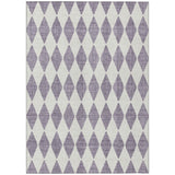 8' X 10' Purple And Lilac Geometric Washable Indoor Outdoor Area Rug