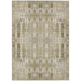 3' X 5' Beige Ivory And Tan Moroccan Washable Indoor Outdoor Area Rug