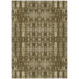 3' X 5' Chocolate Taupe And Beige Moroccan Washable Indoor Outdoor Area Rug
