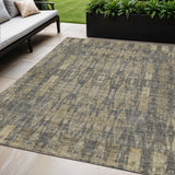 5' X 8' Gray Taupe And Beige Moroccan Washable Indoor Outdoor Area Rug