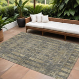 8' X 10' Gray Taupe And Beige Moroccan Washable Indoor Outdoor Area Rug