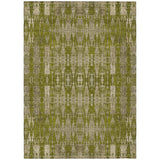 8' X 10' Olive Green Taupe And Beige Moroccan Washable Indoor Outdoor Area Rug
