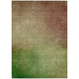 3' X 5' Blush Taupe And Green Ombre Washable Indoor Outdoor Area Rug