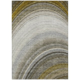 8' X 10' Taupe Gray And Ivory Abstract Washable Indoor Outdoor Area Rug