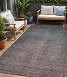 5' X 8' Gray Charcoal And Brown Ombre Washable Indoor Outdoor Area Rug