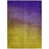 5' X 8' Purple Gold And Blue Ombre Washable Indoor Outdoor Area Rug