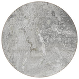 8' Silver Gray And Taupe Round Abstract Washable Indoor Outdoor Area Rug