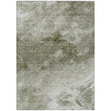 5' X 8' Taupe Beige And Brown Abstract Washable Indoor Outdoor Area Rug