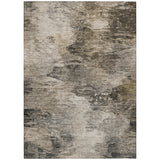 8' X 10' Taupe Beige And Brown Abstract Washable Indoor Outdoor Area Rug