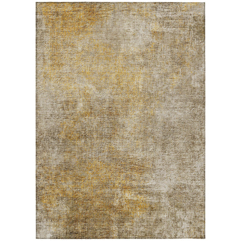 3' X 5' Beige Taupe And Ivory Abstract Washable Indoor Outdoor Area Rug