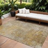 8' X 10' Beige Taupe And Ivory Abstract Washable Indoor Outdoor Area Rug