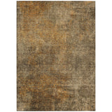 5' X 8' Brown Beige And Taupe Abstract Washable Indoor Outdoor Area Rug