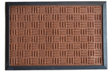 16" X 24" Brown Synthetic Fiber Abstract Outdoor Door Mat
