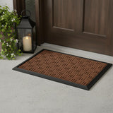 24" X 36" Brown Synthetic Fiber Abstract Outdoor Door Mat