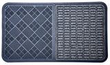 8' X 10' Blush Orange And Teal Blue Abstract Washable Indoor Outdoor Area Rug