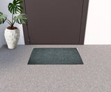 16" X 27" Gray Synthetic Fiber Abstract Outdoor Door Mat